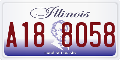IL license plate A188058