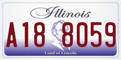 IL license plate A188059