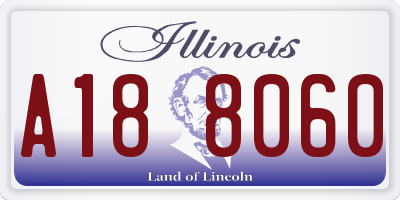 IL license plate A188060