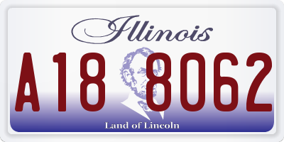 IL license plate A188062