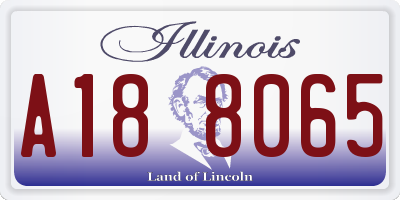 IL license plate A188065