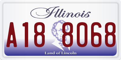 IL license plate A188068