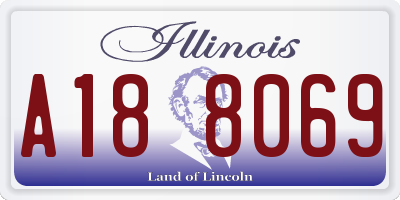 IL license plate A188069