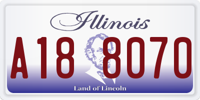 IL license plate A188070