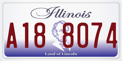 IL license plate A188074