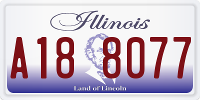 IL license plate A188077
