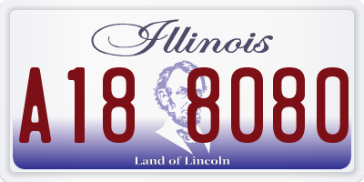 IL license plate A188080