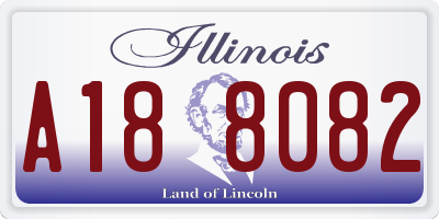 IL license plate A188082