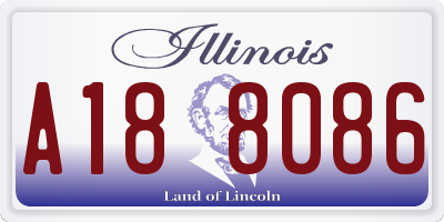 IL license plate A188086