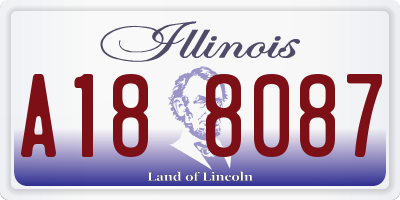 IL license plate A188087