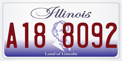 IL license plate A188092