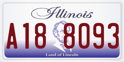IL license plate A188093