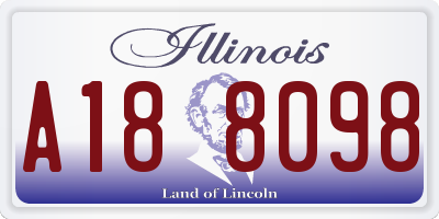 IL license plate A188098
