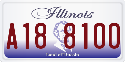 IL license plate A188100