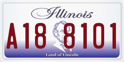 IL license plate A188101