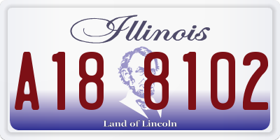 IL license plate A188102