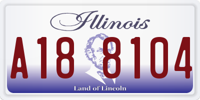 IL license plate A188104