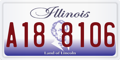 IL license plate A188106