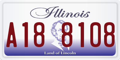 IL license plate A188108