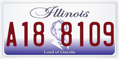 IL license plate A188109