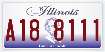 IL license plate A188111