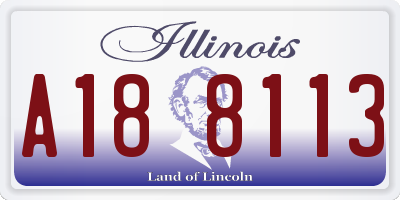 IL license plate A188113
