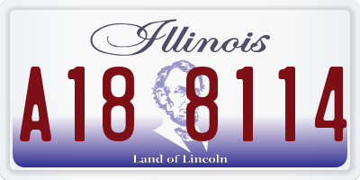 IL license plate A188114