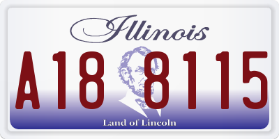 IL license plate A188115