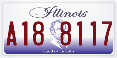 IL license plate A188117