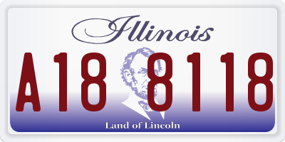 IL license plate A188118