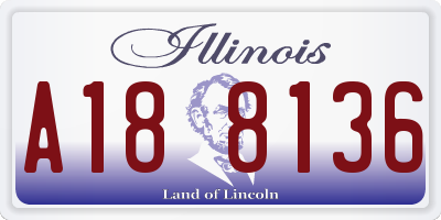 IL license plate A188136