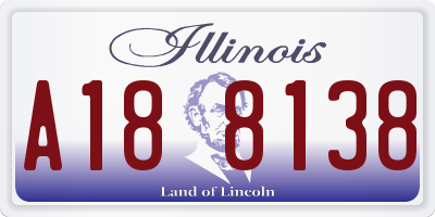 IL license plate A188138