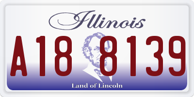 IL license plate A188139