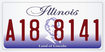 IL license plate A188141