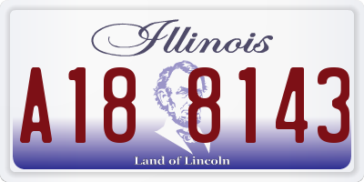 IL license plate A188143