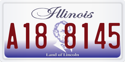 IL license plate A188145