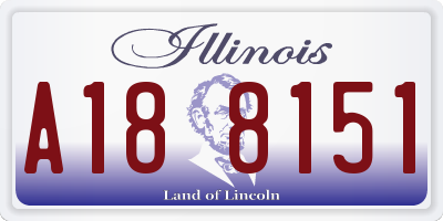 IL license plate A188151