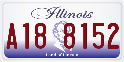 IL license plate A188152