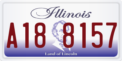 IL license plate A188157