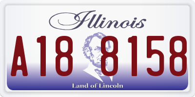 IL license plate A188158