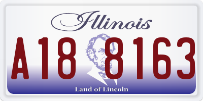 IL license plate A188163