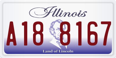 IL license plate A188167