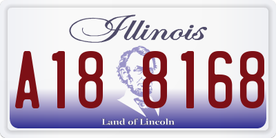 IL license plate A188168