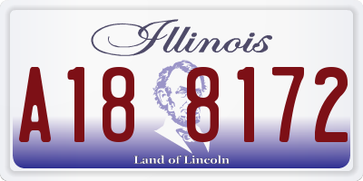 IL license plate A188172