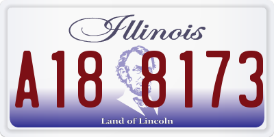 IL license plate A188173