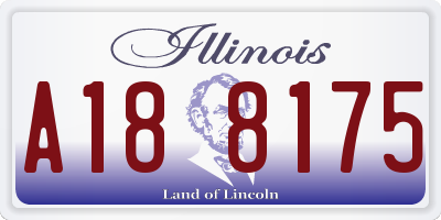 IL license plate A188175
