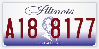 IL license plate A188177