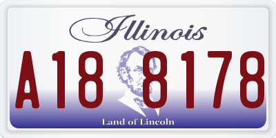 IL license plate A188178