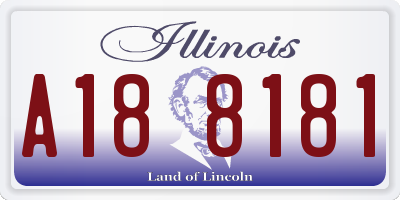 IL license plate A188181