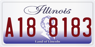 IL license plate A188183
